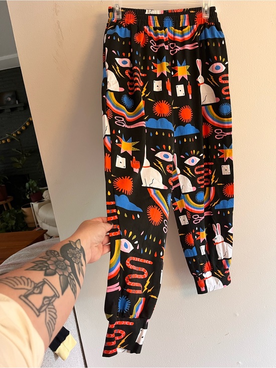 Nooworks Pants - Nooworks Magic print by Lisa Congdon Rainbow & Rabbit Print Joggers